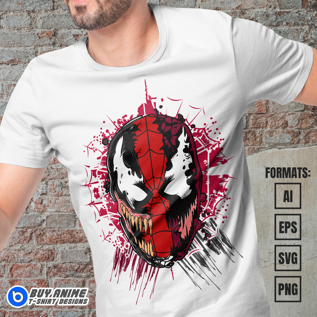 Premium Spider-Man x Venom x Carnage Vector T-shirt Design Template