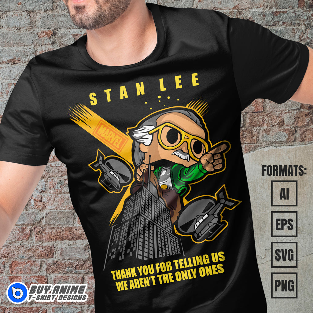 Premium Stan Lee Vector T-shirt Design Template #2