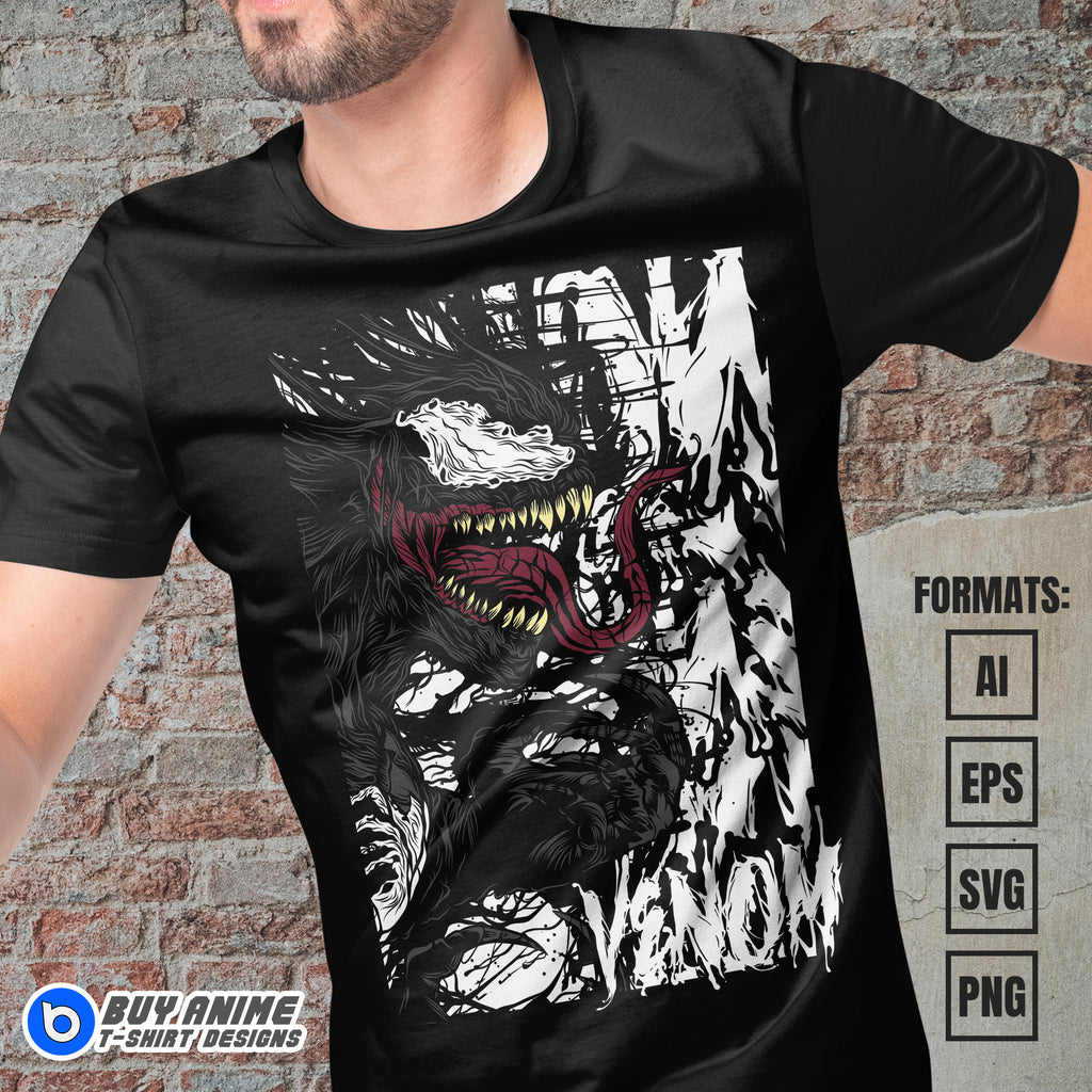 Premium Venom Vector T-shirt Design Template #2