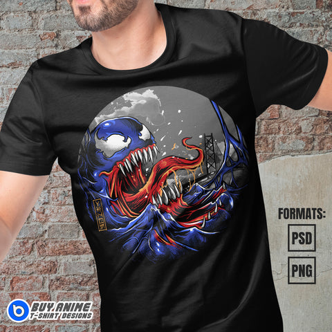 Premium Venom Vector T-shirt Design Template #3