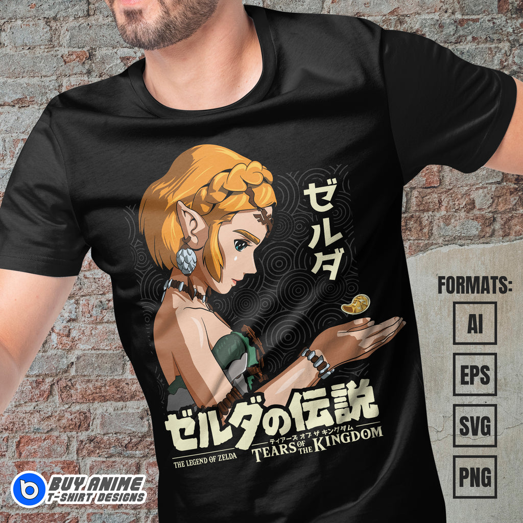 Premium Zelda Tears of the Kingdom Vector T-shirt Design Template #4