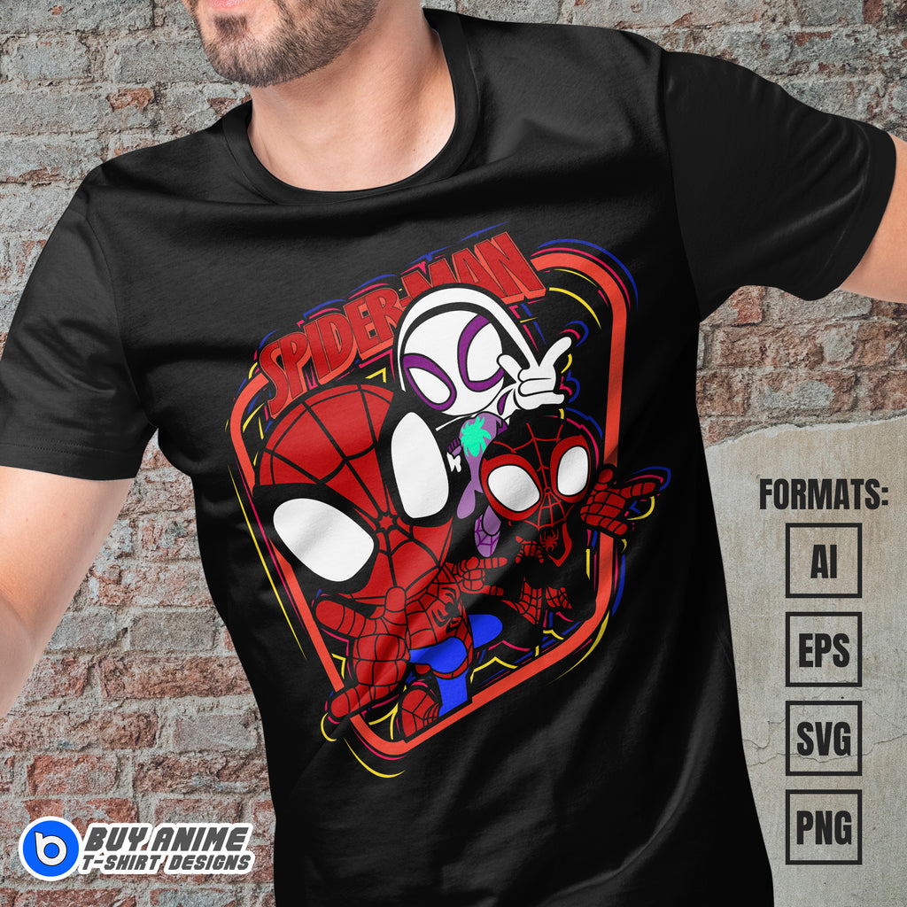 Premium Spider-Man Vector T-shirt Design Template #7