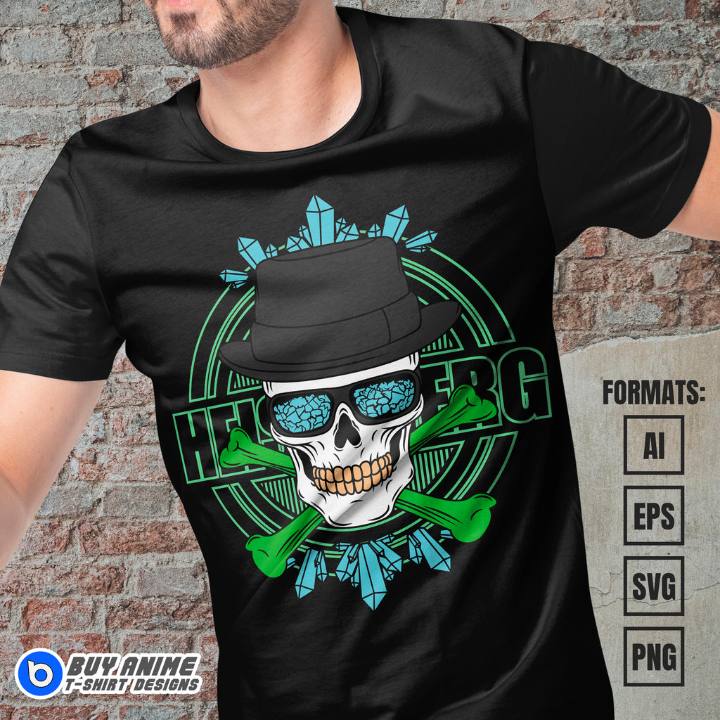Premium Heisenberg Breaking Bad Vector T-shirt Design Template