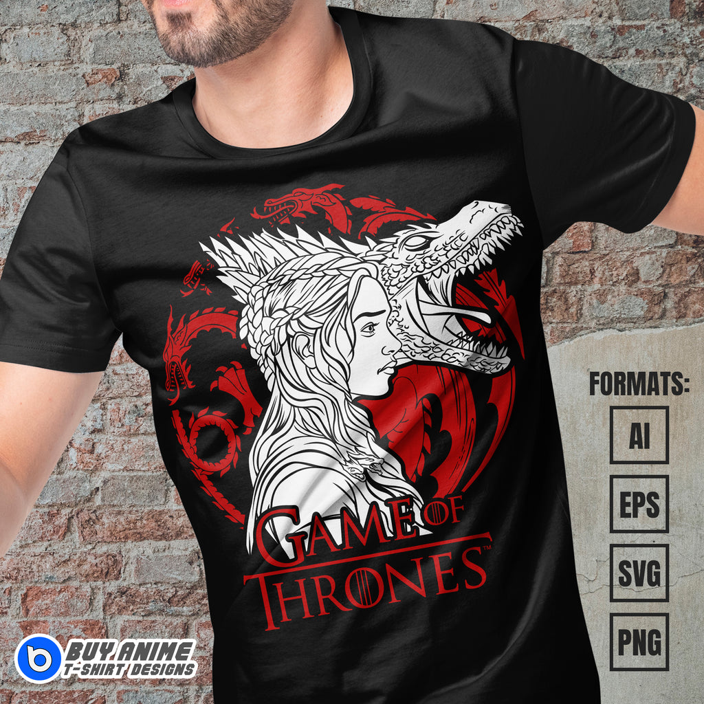Premium Game Of Thrones Vector T-shirt Design Template