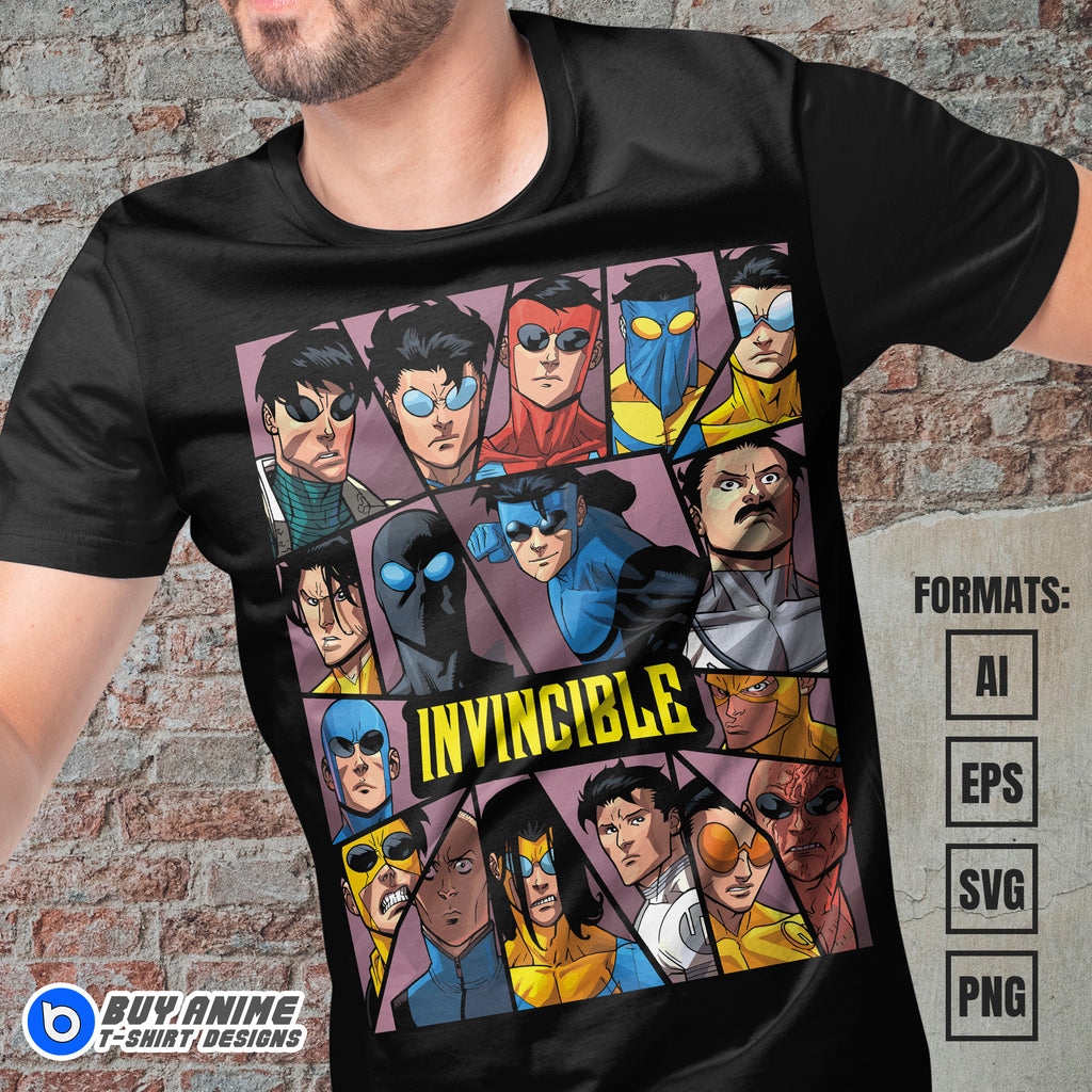 Premium Invincible Vector T-shirt Design Template