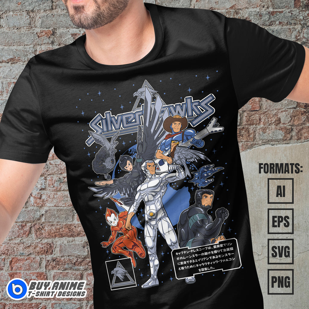 Premium Silverhawks Vector T-shirt Design Template