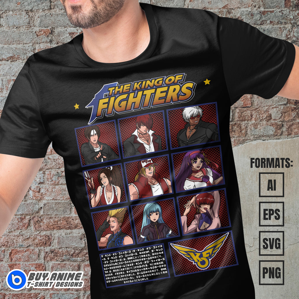 Premium The King Of Fighters Vector T-shirt Design Template