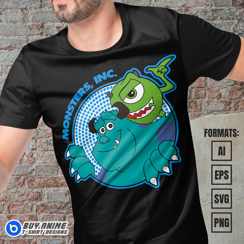 Premium Monster Inc Vector T-shirt Design Template
