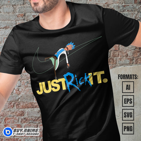 Premium Just Rick It Vector T-shirt Design Template