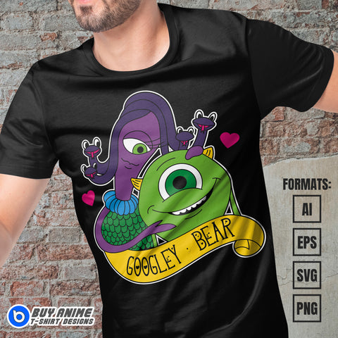 Premium Monster Inc Vector T-shirt Design Template #2