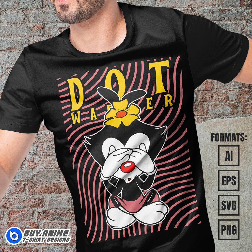 Premium Dot Warner Animaniacs Vector T-shirt Design Template