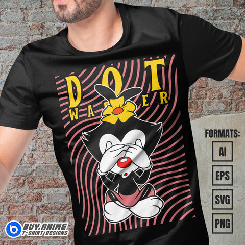 Premium Dot Warner Animaniacs Vector T-shirt Design Template