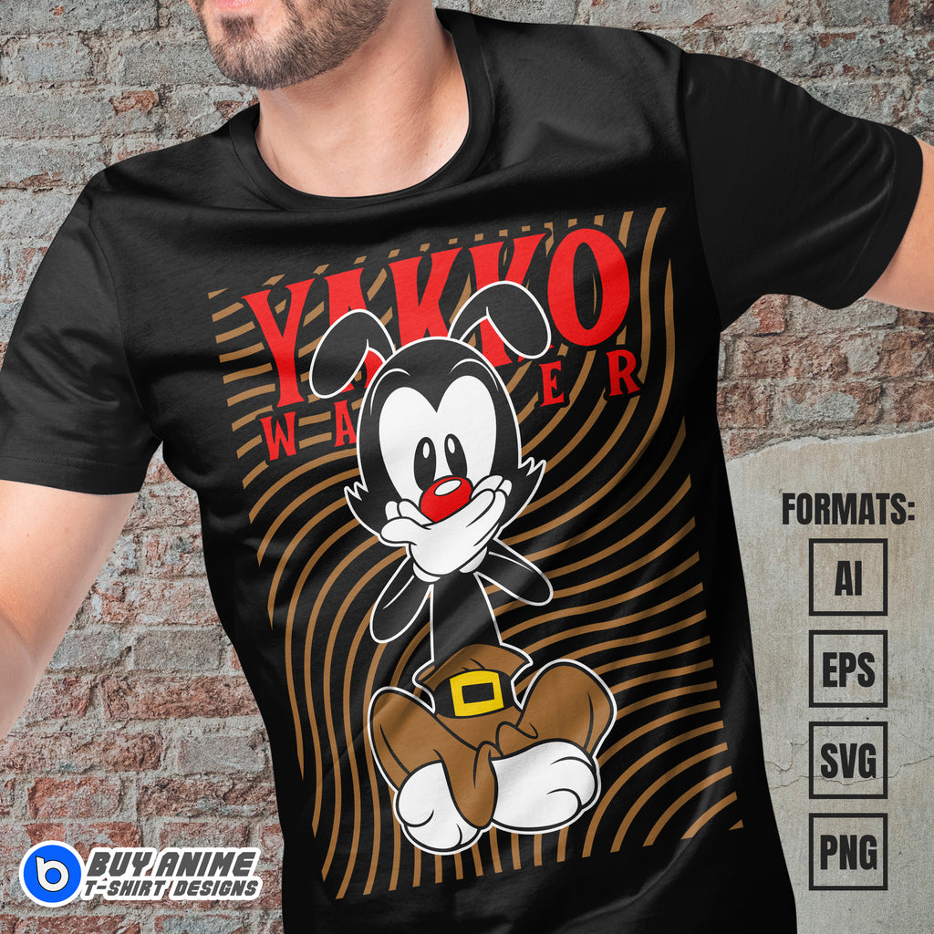 Premium Yakko Warner Animaniacs Vector T-shirt Design Template
