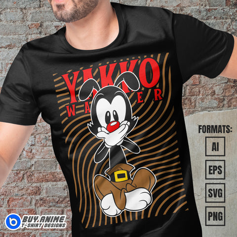 Premium Yakko Warner Animaniacs Vector T-shirt Design Template