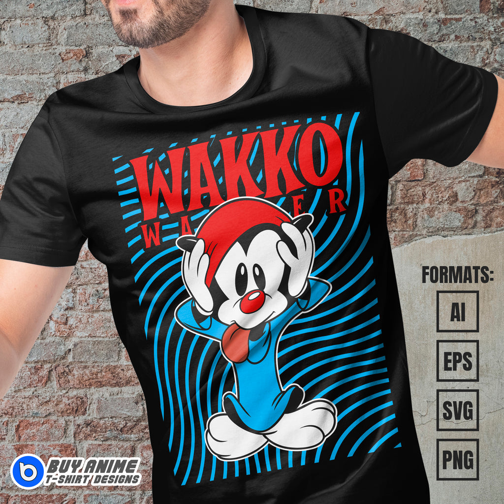 Premium Wakko Warner Animaniacs Vector T-shirt Design Template