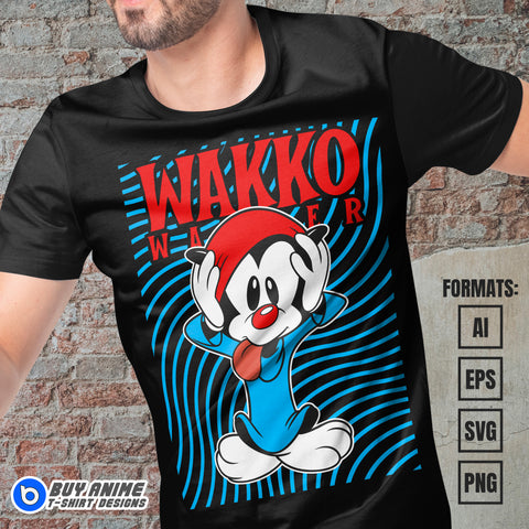 Premium Wakko Warner Animaniacs Vector T-shirt Design Template