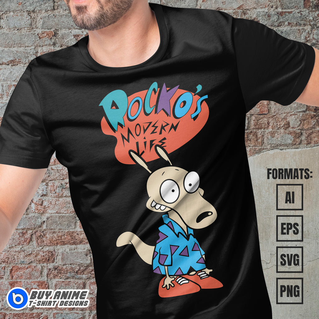 Premium Rocko's Modern Life Vector T-shirt Design Template