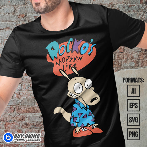 Premium Rocko's Modern Life Vector T-shirt Design Template