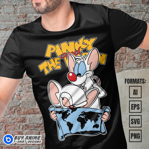 Premium Pinky And The Brain Vector T-shirt Design Template