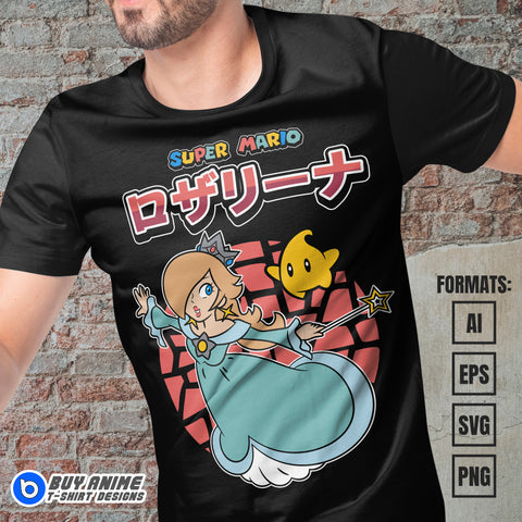 Premium Princess Rosalina Mario Vector T-shirt Design Template #2