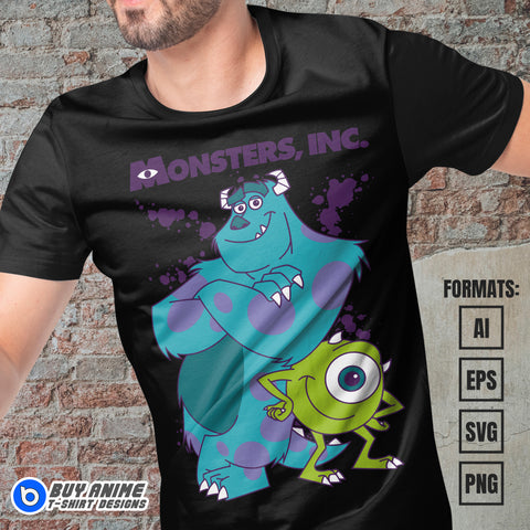 Premium Monster Inc Vector T-shirt Design Template #3