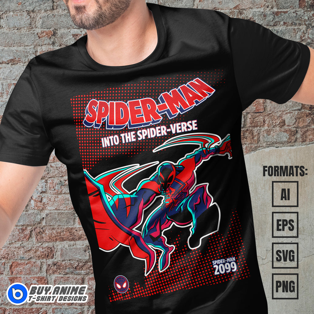 Premium Spider-Man 2099 Vector T-shirt Design Template