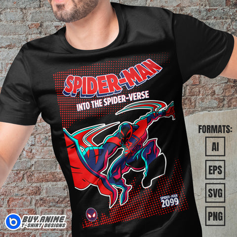 Premium Spider-Man 2099 Vector T-shirt Design Template
