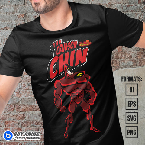 Premium The Crimson Chin The Fairly OddParents Vector T-shirt Design Template