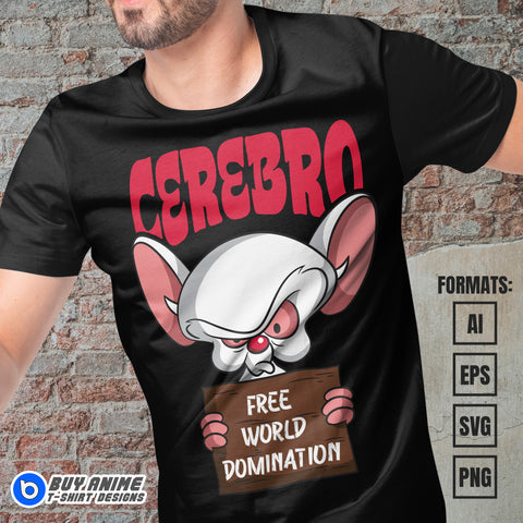 Premium Pinky And The Brain Vector T-shirt Design Template #2