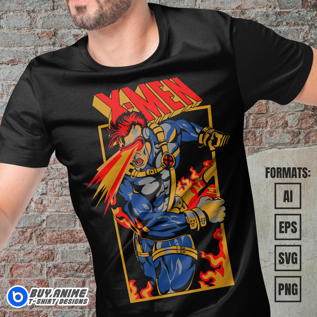Premium Cyclops X-Men Vector T-shirt Design Template