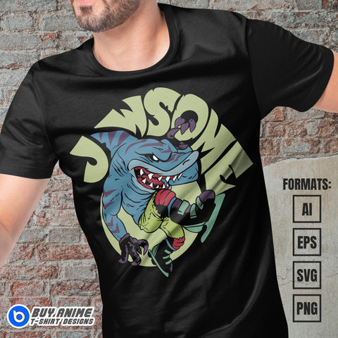Premium Street Sharks Vector T-shirt Design Template