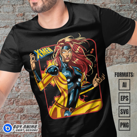 Premium Dark Phoenix X-Men Vector T-shirt Design Template