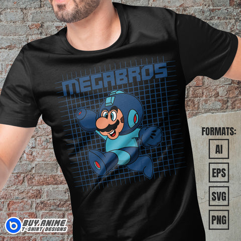 Premium MegaBros Vector T-shirt Design Template