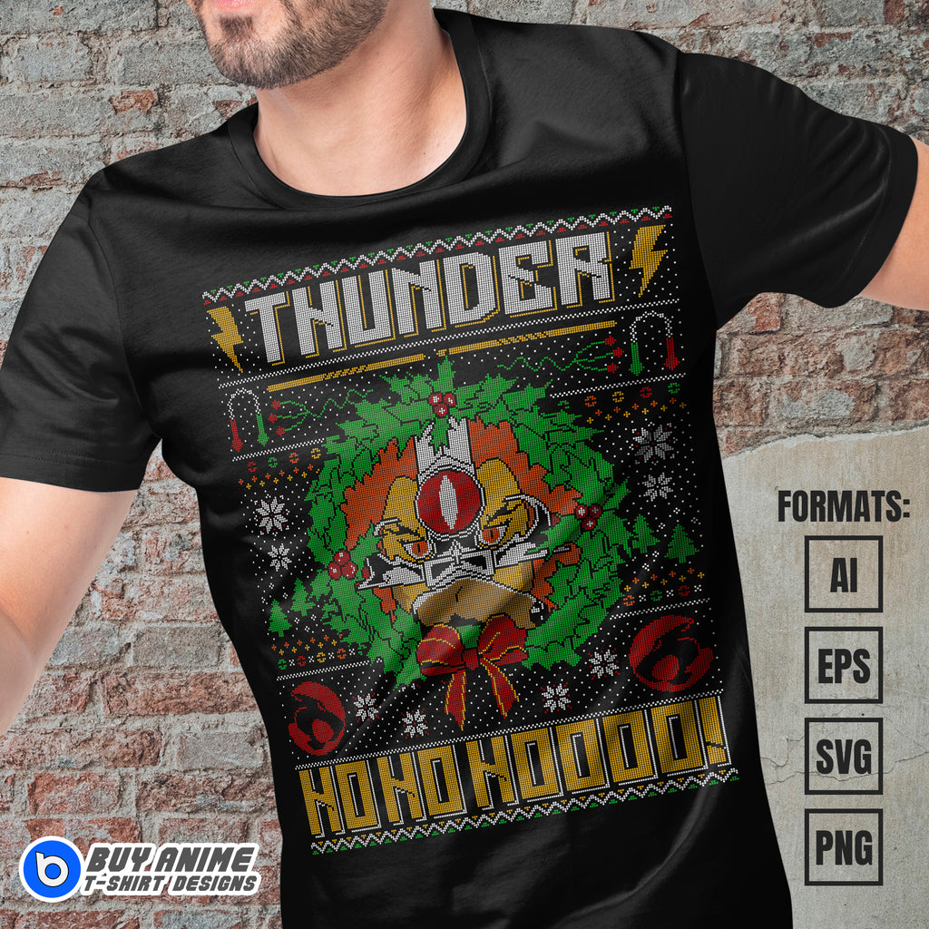 Premium Thundercats Christmas Vector T-shirt Design Template