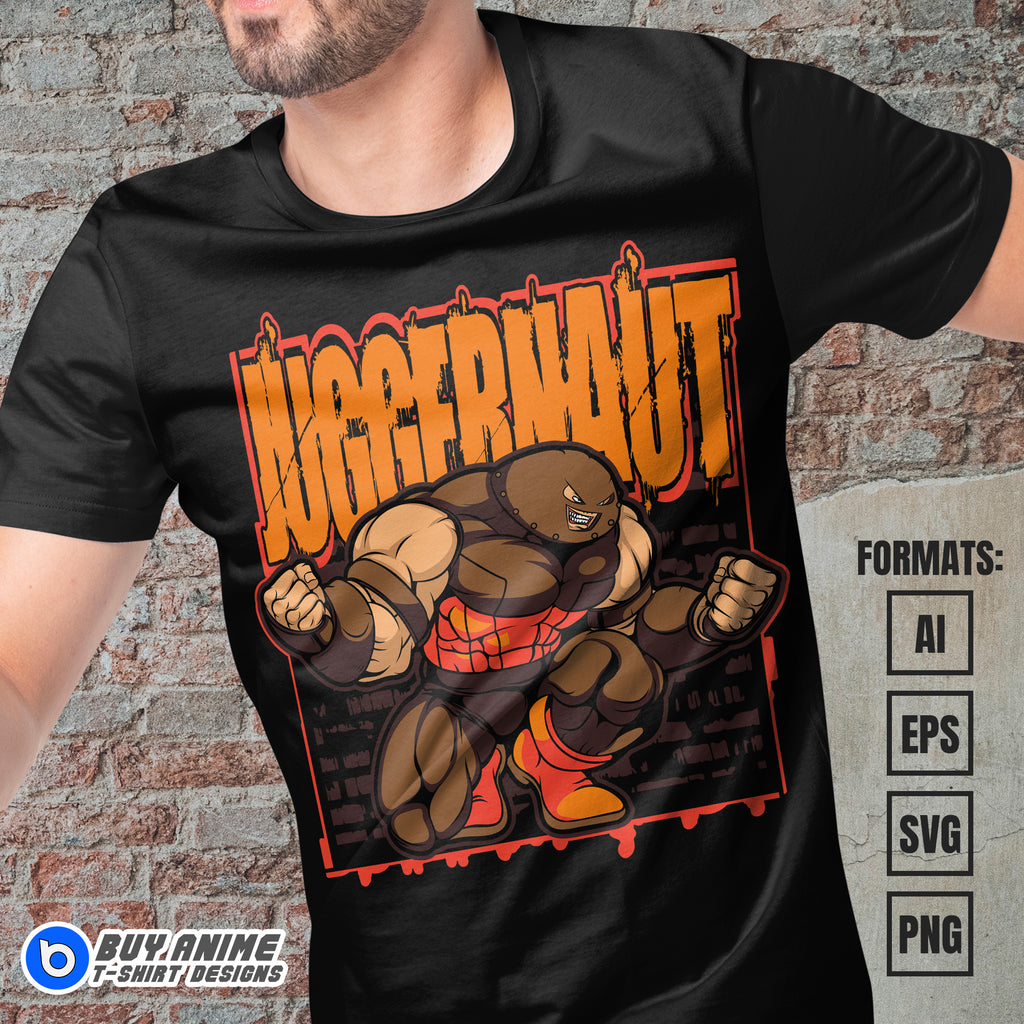 Premium Juggernaut X-Men Vector T-shirt Design Template