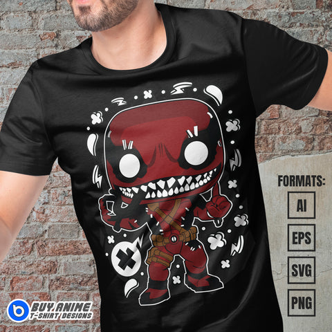 Premium Venom Deadpool Funko Vector T-shirt Design Template