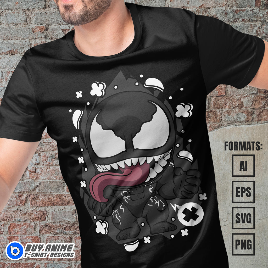 Premium Venom Funko Vector T-shirt Design Template