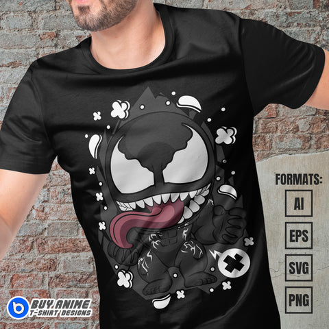 Premium Venom Funko Vector T-shirt Design Template