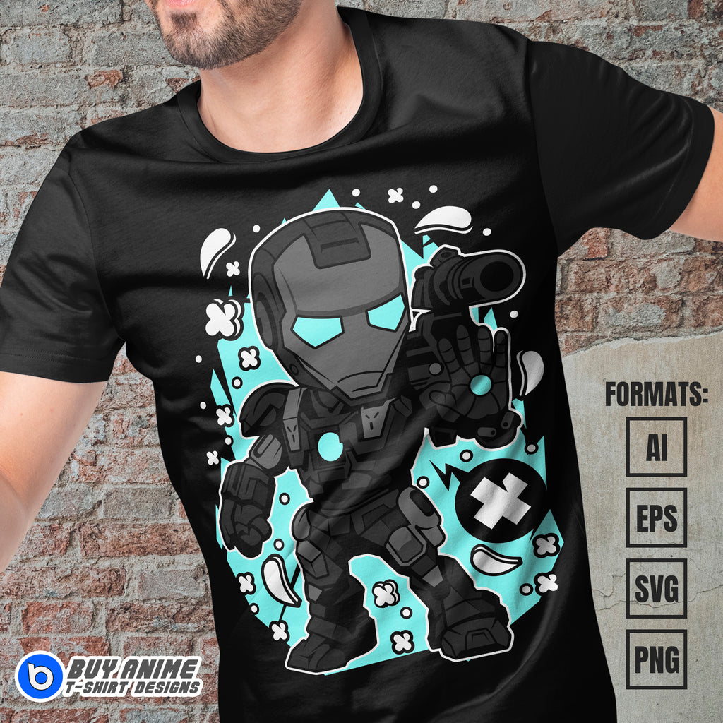 Premium War Machine Marvel Funko Vector T-shirt Design Template
