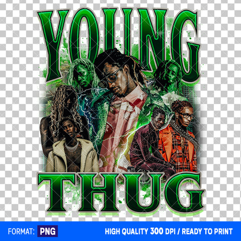 Premium Young Thug Bootleg T-shirt Design