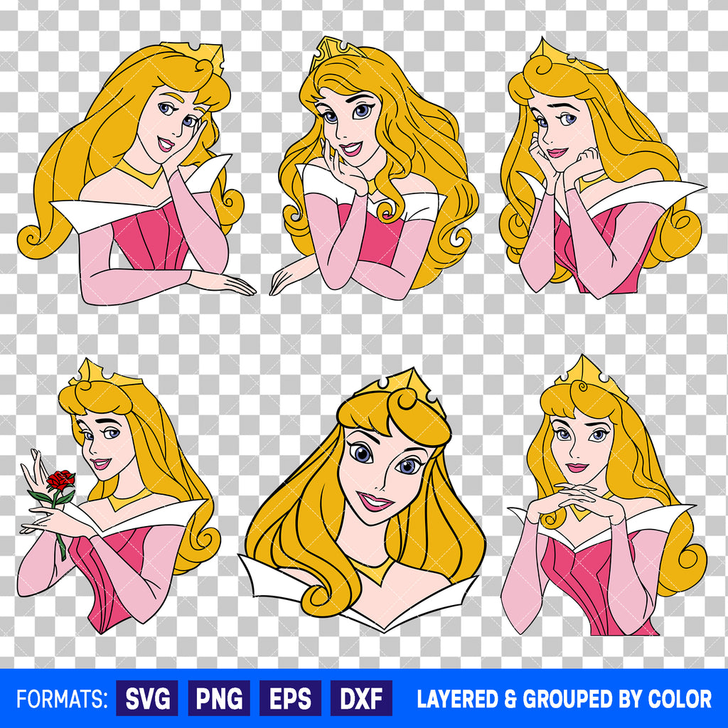 Princess Aurora Sleeping Beauty Bundle SVG Cut Files for Cricut and Silhouette