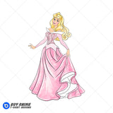 Princess Aurora Sleeping Beauty Watercolor Clipart PNG Hand Drawn Illustration