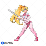Princess Peach Super Mario Watercolor Clipart PNG Hand Drawn Illustration #2