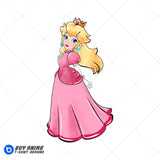 Princess Peach Super Mario Watercolor Clipart PNG Hand Drawn Illustration #5