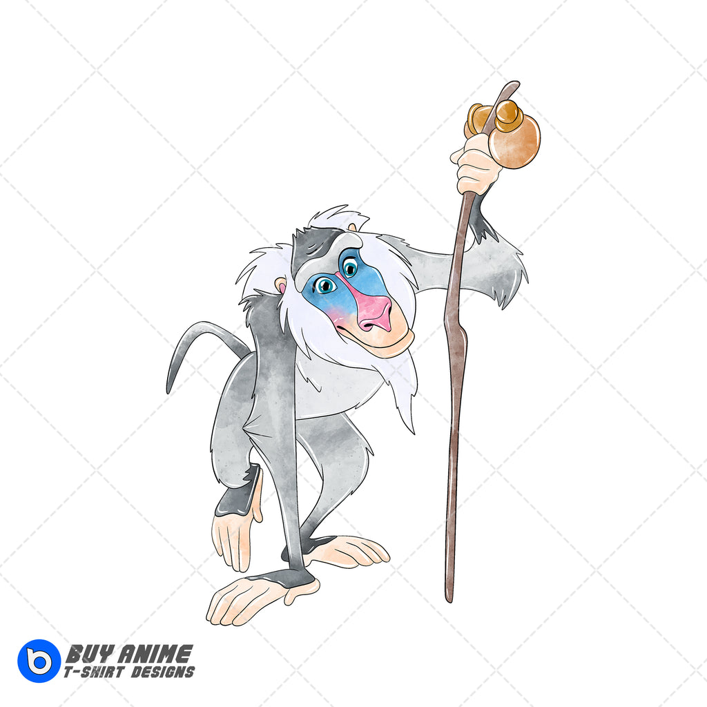 Rafiki The Lion King Watercolor Clipart PNG Hand Drawn Illustration