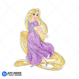 Rapunzel Tangled Watercolor Clipart PNG Hand Drawn Illustration