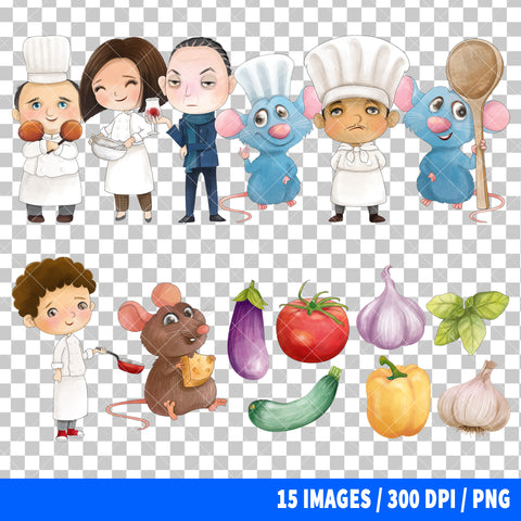 Ratatouille Clipart PNG Bundle
