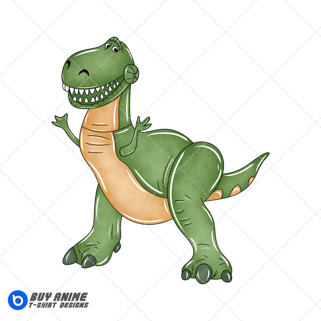 Rex Toy Story Watercolor Clipart PNG Hand Drawn Illustration #2