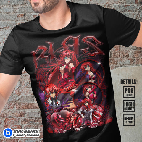 Rias Gremory High School DxD Anime Bootleg T-shirt Design