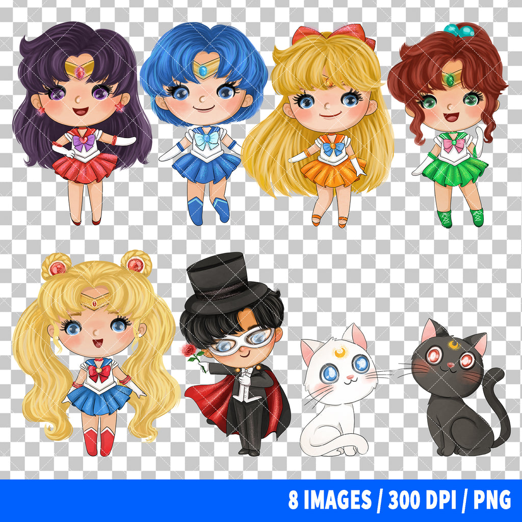 Sailor Moon Clipart PNG Bundle #2